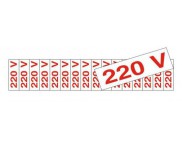 Etiqueta Indicador de Tensão 220V Adesiva de Poliestireno Sinalize